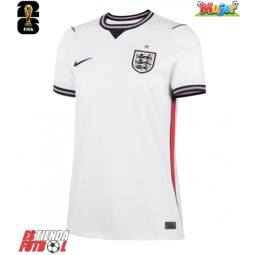 Inglaterra Primera Equipación Mujer Mundial 2026 Manga Corta
